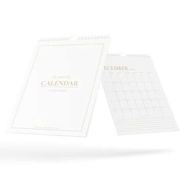 Karto Wall Calendar 2024-2025 - Vertical 8.5x11 inch Runs Until December 2025 - Boost Your Productivity and Easy Planning with the Aesthetic Monthly Calendar - Golden