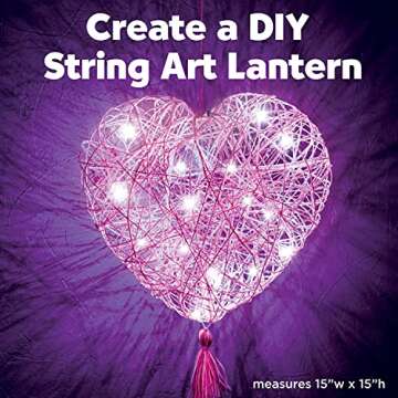 Creativity for Kids String Art Heart Light Craft Kit - Kids Arts and Crafts, Tween Girl Gifts, String Art Kit for Ages 8-12+