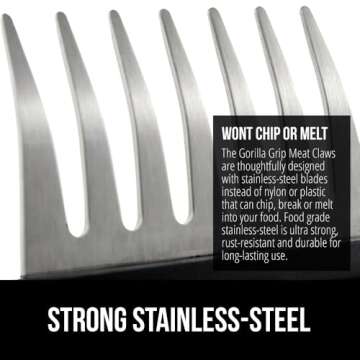 Gorilla Grip Meat Shredder Claws - Easy Shredding Tool