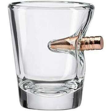 BenShot The Original Shot Glass with Real .308 Bullet - 2oz | Made in the USA