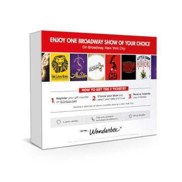 WONDERBOX – Experience Gift – Broadway Shows – 2 Tickets for The Broadway Show of Your Choice – Easy and Fast Booking Online - Unique Broadway Show Gift Idea - Find Broadway Musical Tickets