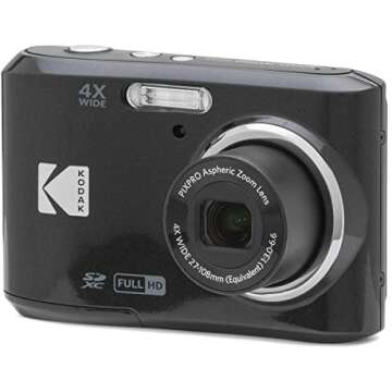 KODAK PIXPRO Friendly Zoom FZ45-BK 16MP Digital Camera with 4X Optical Zoom 27mm Wide Angle and 2.7" LCD Screen (Black)