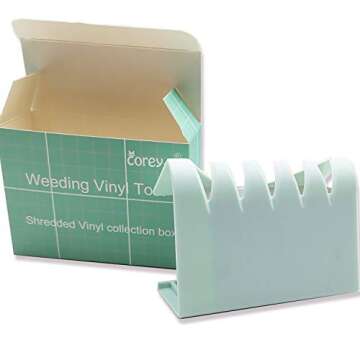 Corey-z Weeding Vinyl Tool,Shredded Vinyl Collection Box for Cricut/Silhouette/Siser/Oracal 631 651 751 Vinyl