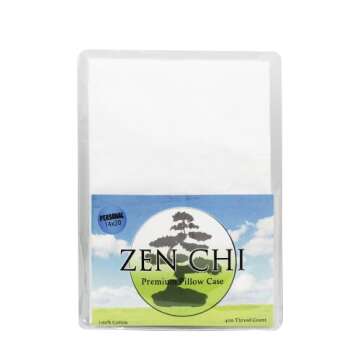 ZEN CHI Buckwheat Pillow Case 100% 400 Thread Count Premium Pillow Case - Fits All Personal/Japanese Sized Pillows (14" X 20") - Natural Cooling Effect Comfortable Sleep