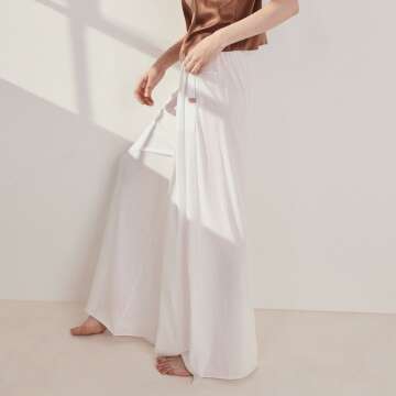 Stylish Organic Pima Wide Leg Pants for Comfort