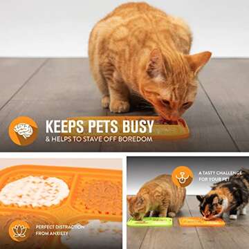 Hyper Pet IQ Treat Lick Mat for Dogs, Dog Slow Feeder & Cat Lick Mats | Great Alternative to Slow Feeder Dog Bowls & Cat Slow Feeders | Perfect Dog Licking Mat, Cat Puzzle Feeder & Dog Enrichment Toys