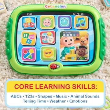 Just Play CoComelon Learning Tablet, 60+ Learning Phrases, Sing-Along to The “The Alphabet Song, Kids Toys for Ages 18 Month