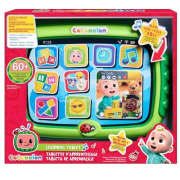 Just Play CoComelon Learning Tablet, 60+ Learning Phrases, Sing-Along to The “The Alphabet Song, Kids Toys for Ages 18 Month