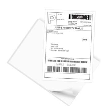 9527 Product 100 Sheets Sticker Labels 8-1/2" x 11" Shipping Address Labels for Laser/Ink Jet Printer,100 Labels.