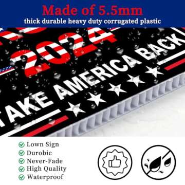 Trump Yard Signs 2024 - Durable Double-Sided Design