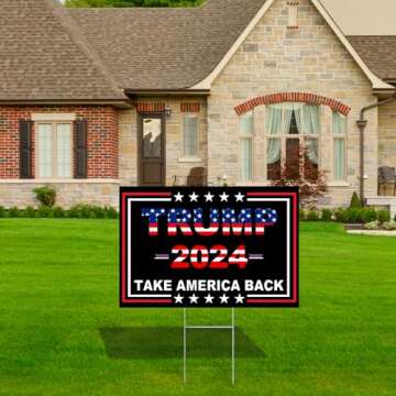 Trump Yard Signs 2024 - Durable Double-Sided Design