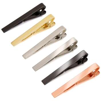 Classic 6PC Tie Clips Set - Perfect Gift for Men