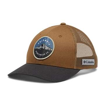 Columbia Mesh Snap Back, Delta/Shark/Mt Hood Circle Patch, One Size