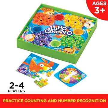 Hasbro Gaming Hi Ho Cherry-O Board Game | Preschool Games for Kids | 2-4 Players for Girls & Boys | Ages 3+ (Amazon Exclusive)