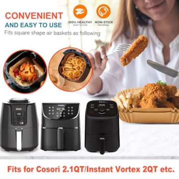 Small Air Fryer Liners for 2-3 Quart Air Fryers