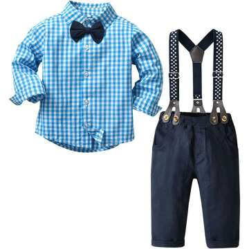 Boys Gentleman Outfit with Detachable Suspenders