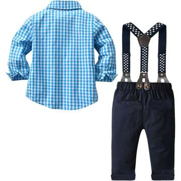 Boys Gentleman Outfit with Detachable Suspenders