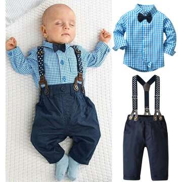 Boys Gentleman Outfit with Detachable Suspenders