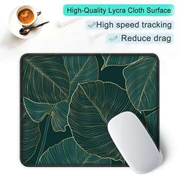 ITNRSIIET Mouse Pad with Non-Slip Rubber Base, Stitched Edge, Premium-Textured, Waterproof Gaming Mouse Pad for Wireless Mouse, Computers, Laptop, Office, 10.2×8.3 in, Palm Texture