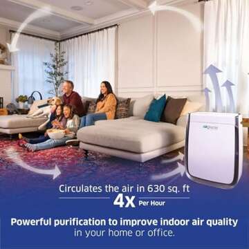 AIRDOCTOR AD3500 Air Purifier for Home and Large Rooms Up to 1260 sq. ft. 2x/hour | UltraHEPA, Carbon, VOC Filters and Air Quality Sensor. Captures Particles 100x Smaller Than HEPA (AirDoctor 3500)