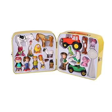 La Granja de Zenon Adventure Action Figures Set in Tin Box, 20 Collectible Action Figures, Toys for Kids