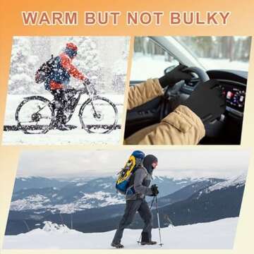 ihuan Winter Gloves for Men Women - Cold Weather Gloves for Running Cycling, Waterproof Snow Warm Thermal Gloves Touchscreen Finger New Year Gifts