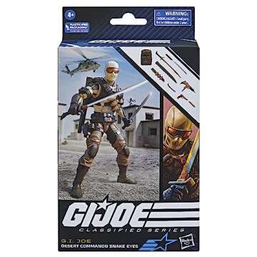 G.I. Joe Classified Series Desert Commando Snake Eyes, Collectible G.I. Joe Action Figures, 92, 6-Inch Action Figures for Boys & Girls, with 9 Accessories