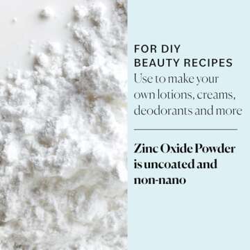 Sky Organics - Zinc Oxide Powder, 16 oz - Non-Nano & Uncoated - Make Your Own Lotion, Deodorant, Cream, Soap - DIY Essentials - Resealable Bag - Natural, Vegan & Cruelty Free - Beauty & Personal Care