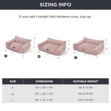 Bedsure Cat Couch - Blush Pink Soft Pet Sofa for Cats