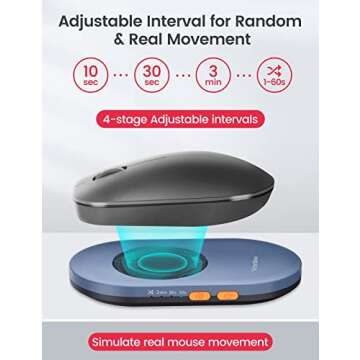 Vaydeer Ultra Slim Mouse Mover for Easy Automation