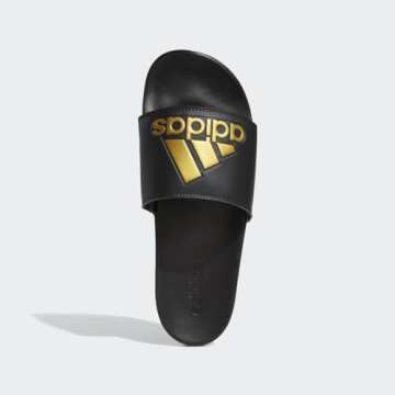 Adidas Adilette Comfort Slide Sandal - Black/Gold