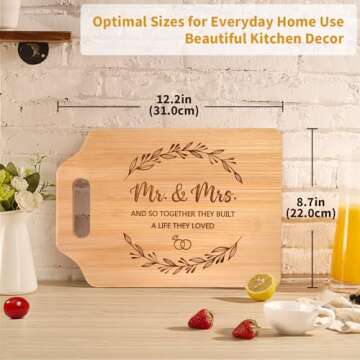 Wedding Gifts for Couples 2024 - Unique Mr and Mrs Cutting Board - Bridal Shower Gifts Engagement Gifts for Couple, Bride to Be, Wedding Shower Gifts, Wedding Gifts for Newlywed