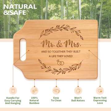 Wedding Gifts for Couples 2024 - Unique Mr and Mrs Cutting Board - Bridal Shower Gifts Engagement Gifts for Couple, Bride to Be, Wedding Shower Gifts, Wedding Gifts for Newlywed