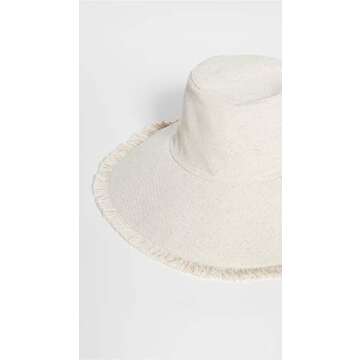 Hat Attack Women's Packable Canvas Hat, Solid Natural, Off White, One Size