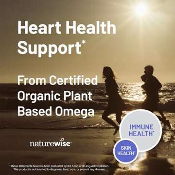 NatureWise Flaxseed Oil 1200 mg, Fish Free Omega 3 6 9 with 720mg ALA, Dietary Supplement for Heart Health Support - Organic, Cold Pressed, Non-GMO - 240 Softgels[8-Month Supply]