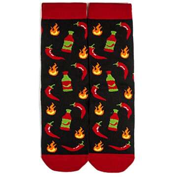 Lavley Funny Socks For Men - Novelty Gifts For Sports Fans, Golfing, Pickleball, Weight Lifting, Racing and More (US, Alpha, One Size, Regular, Regular, Hot Stuff)