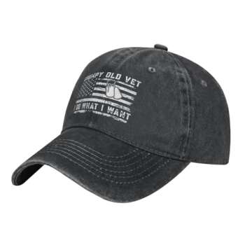 Funny Military Veteran Hat - Grumpy Old Vet Baseball Cap