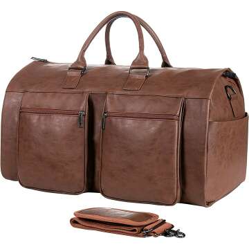 seyfocnia Convertible Travel Garment Bag,Carry on Garment Duffel Bag for Men Women - 2 in 1 Hanging Suitcase Suit Business Travel Bag