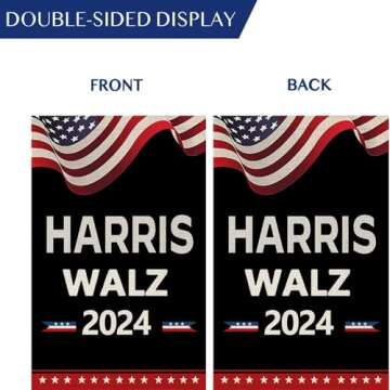 Harris Waltz 2024 Garden Flag - Double-Sided Support