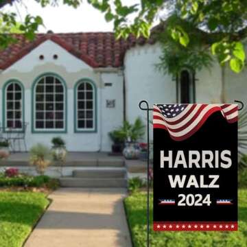 Harris Waltz 2024 Garden Flag - Double-Sided Support