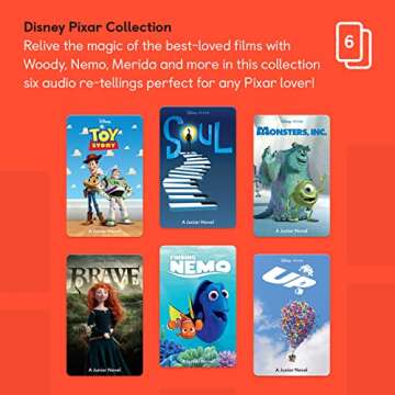 Yoto Disney Pixar Audio Collection – 6 Kids Audio Cards for Use with Player & Mini All-in-1 Audio Device, Educational Screen-Free Listening with Fun Playtime, Bedtime & Travel Stories, Ages 6+