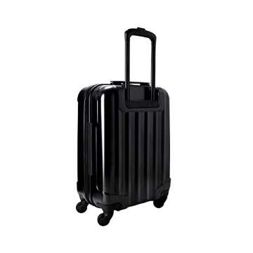 Genius Pack Hardside Luggage Spinner - Going Away Luggage, Lightweight Suitcase - TSA Approved Maximum Allowance Cabin Size (Carry On, Aerial - Jet Black)