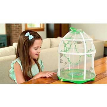 Uncle Milton Butterfly Farm Live Habitat - Observe Caterpillars Transform Into Butterflies, STEM Toy, Great Gifts for Boys & Girls Ages 6+