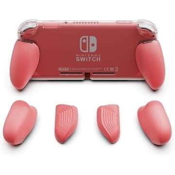 Nintendo Switch Lite Premium Bundle (Coral) (Renewed)