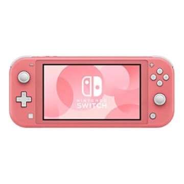 Nintendo Switch Lite Premium Bundle (Coral) (Renewed)