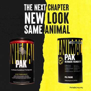 Animal Pak - Convenient Multivitamin for Men & Women Daily All-in-One Vitamin & Supplement Pack - Zinc, Vitamins C, B, D, Amino Acids, and Immune Support - Sports Nutrition Performance - 44 Count