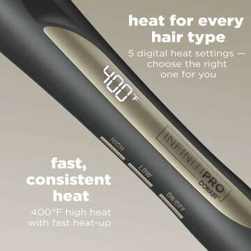 Tourmaline Ceramic Curling Wand for Flawless Waves