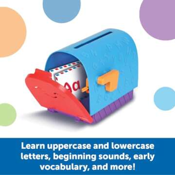 Learning Resources Alphabet Learning Mailbox, 62 Pieces, Ages 4+, Preschool Toys, Preschool Learning Activities, Kindergarten Toys