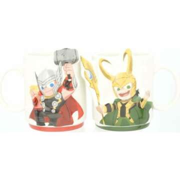 Marvel Mighty Saw & Loki Pair Mug Set 380ml