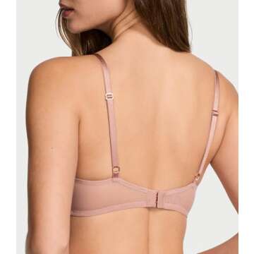 Victoria's Secret Fashion Show '24 Women's Stardust Embroidery Push-up Bra, Stardust Rose Gold, 32B